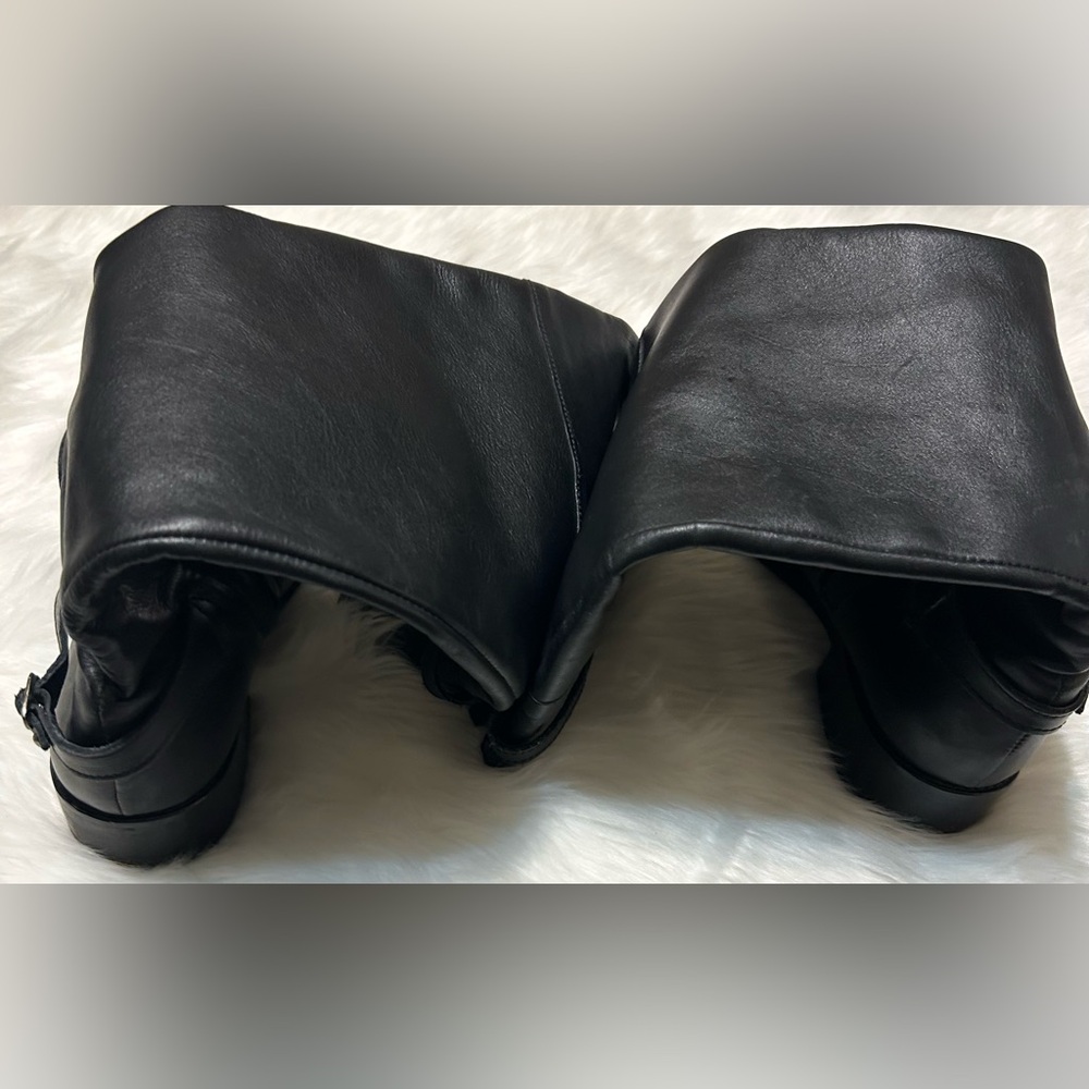 Steve Madden Black Leather Over-the-Knee Boots - Picture 8 of 9